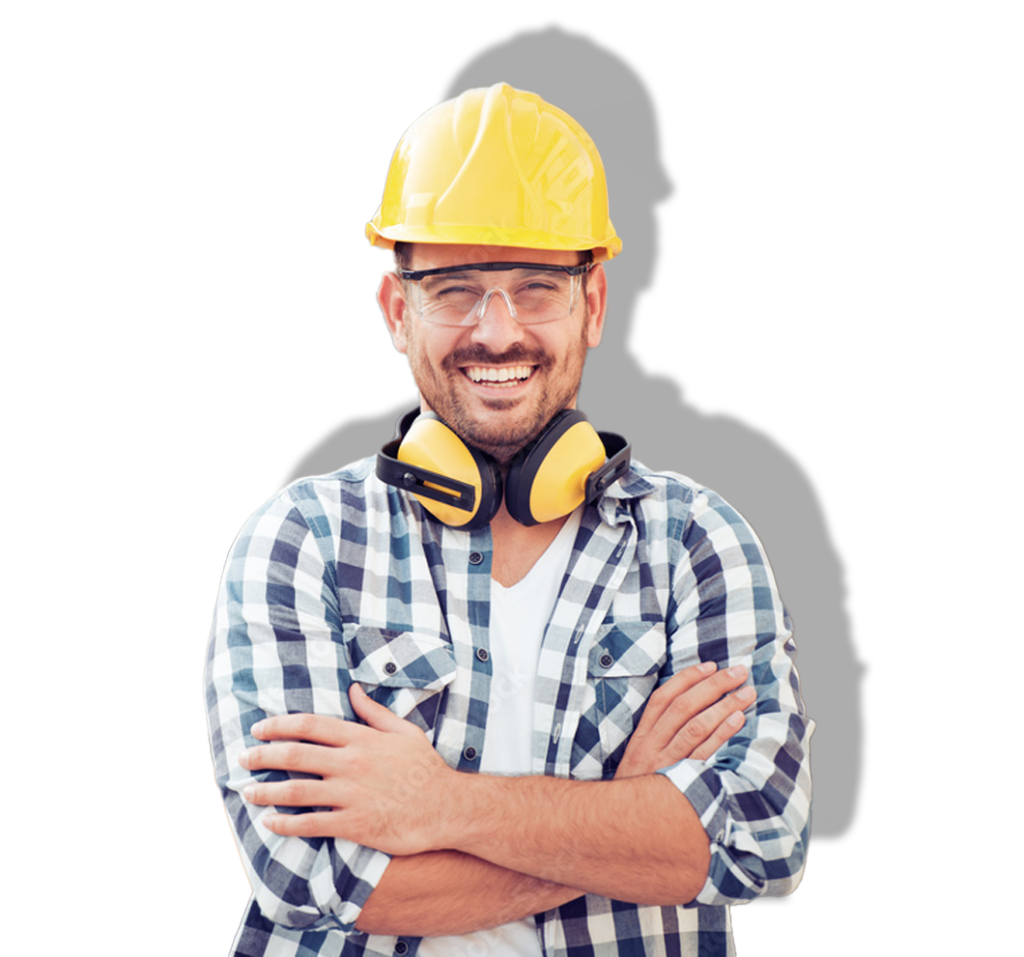 smiling man with hardhat
